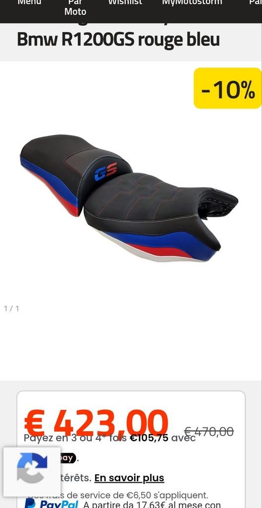 Selle bmw GS 1250 hp, Particulier