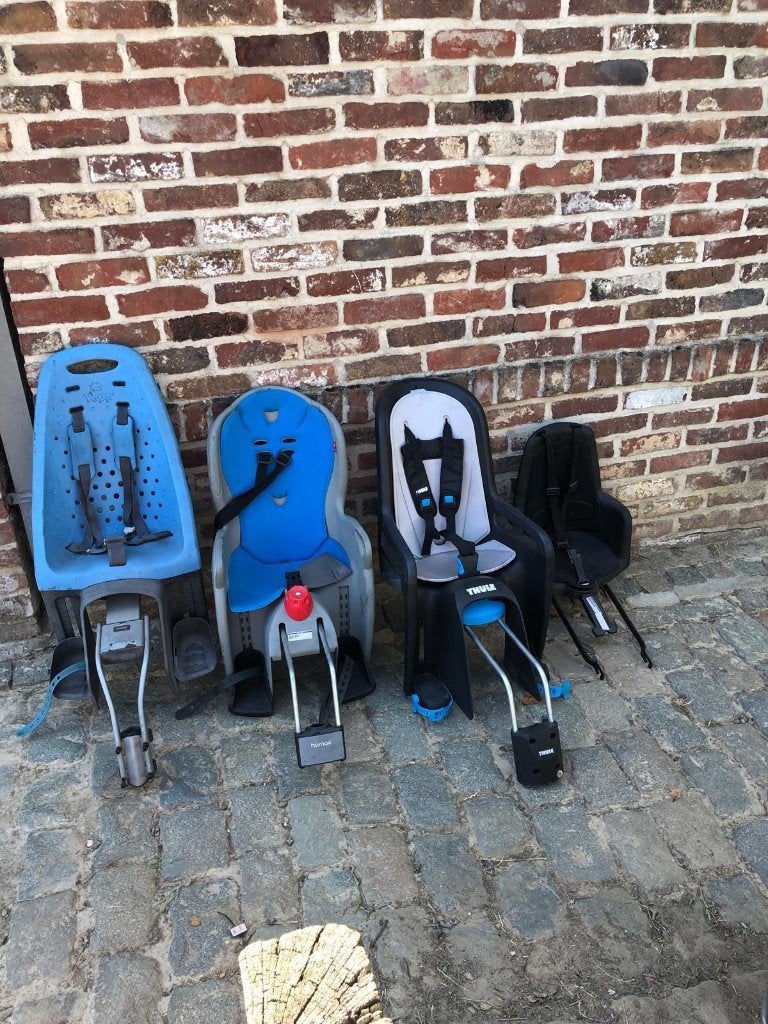 lot kinderzitjes fiets, Fietsen en Brommers, Ophalen, Zo goed als nieuw, Achterzitje
