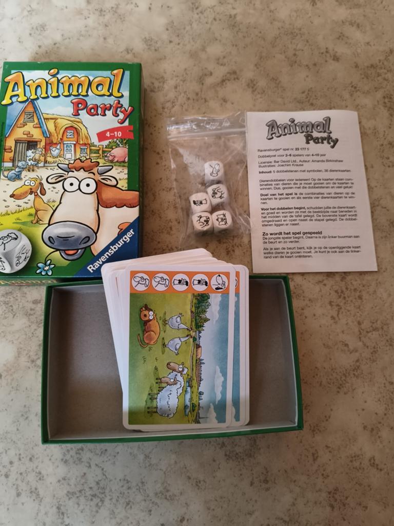 Spel animal party, Ophalen