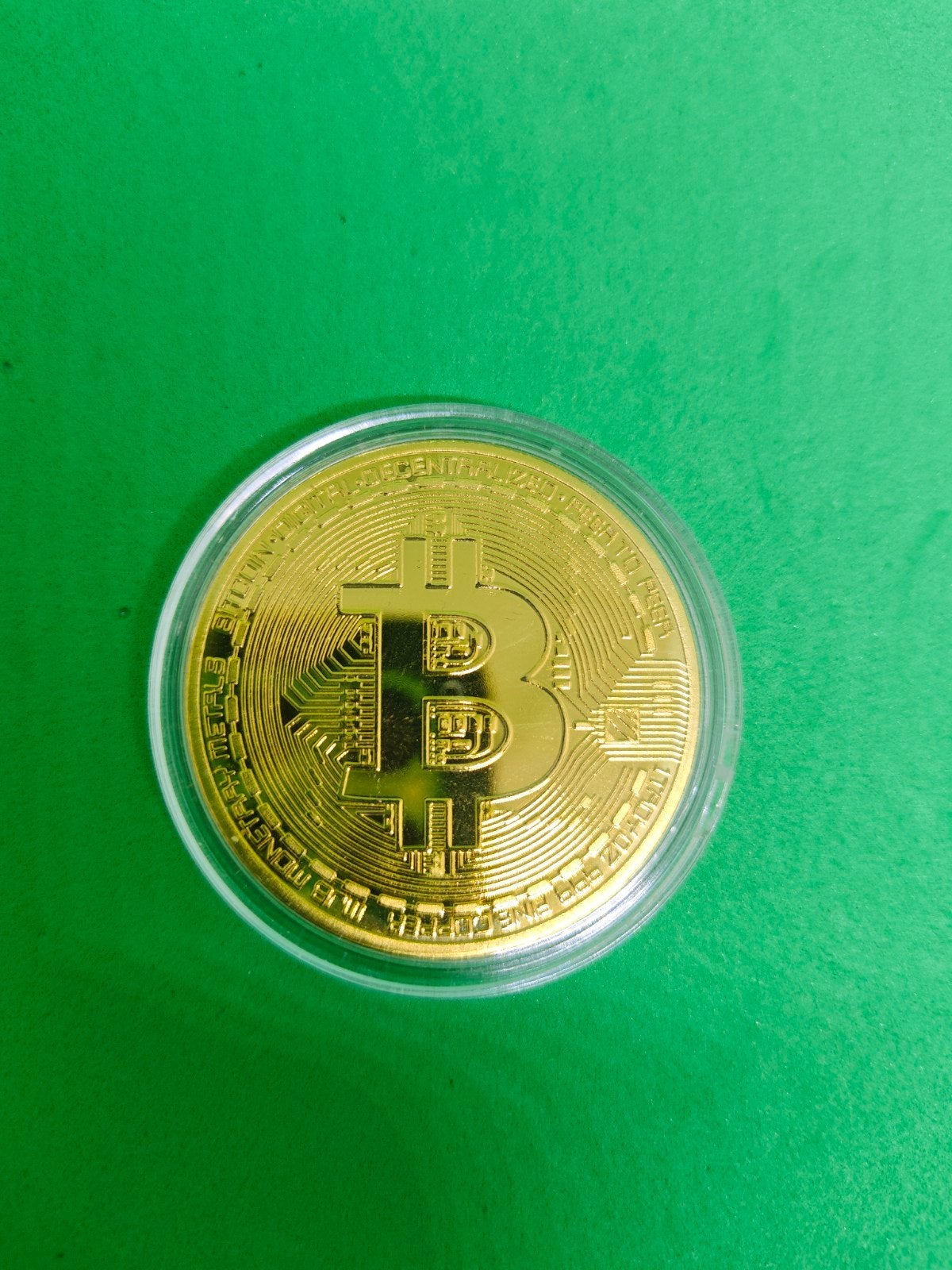 Bitcoin - goudkleurig metalen munt, Timbres & Monnaies, Métaux nobles & Lingots, Enlèvement ou Envoi