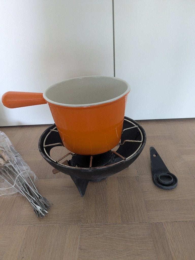 Le Creuset fondue set, Enlèvement ou Envoi, Utilisé, Brûleur, Service à fondue