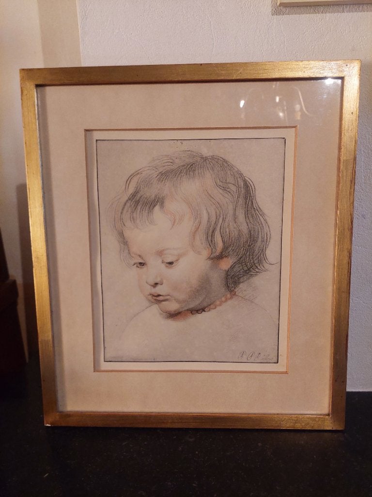 P.P.RUBENS, Ophalen, Ingelijst, Portret of Personen, Papier