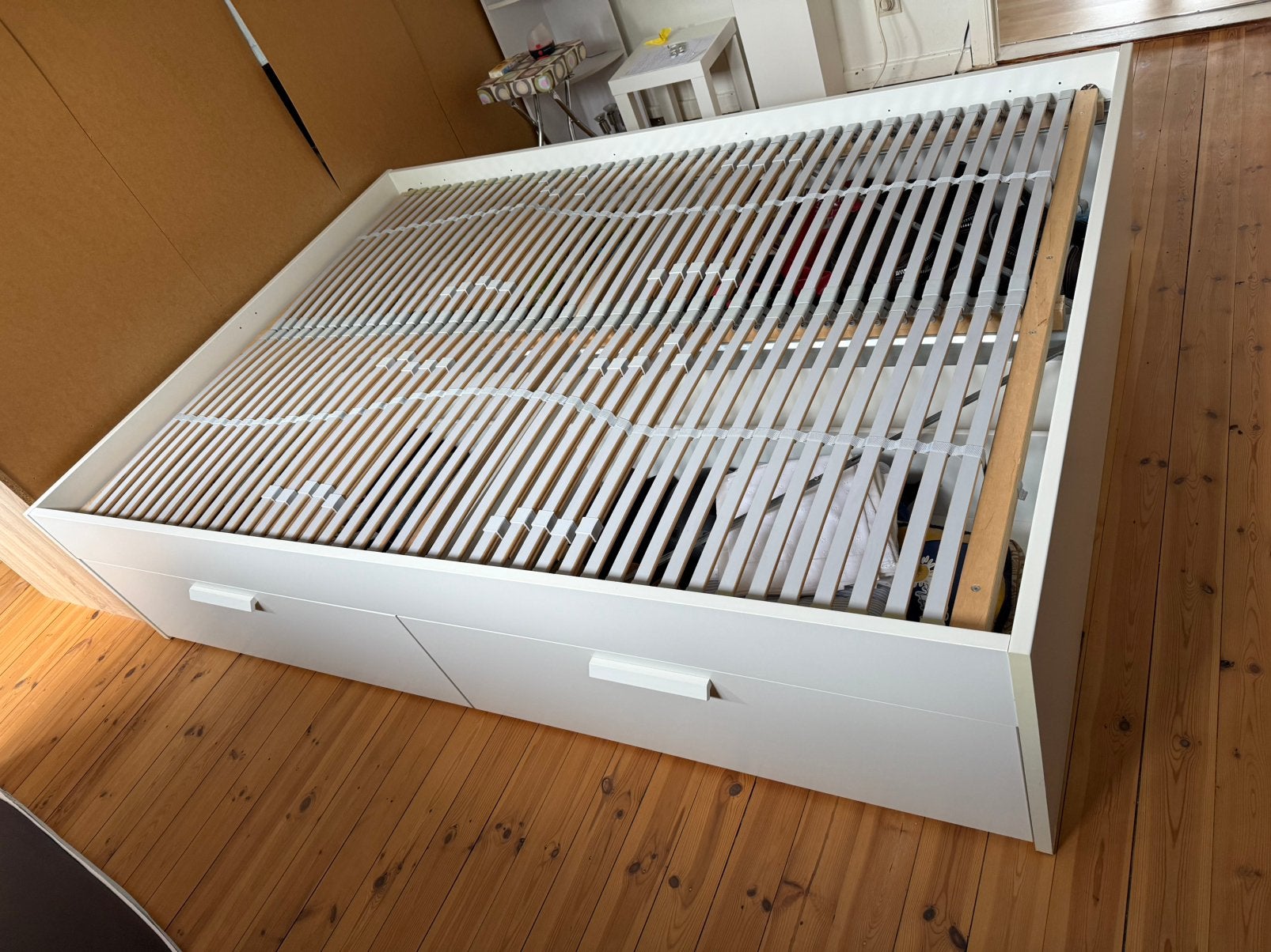 Brimnes IKEA bed, Ophalen, Gebruikt, Wit, Tweepersoons