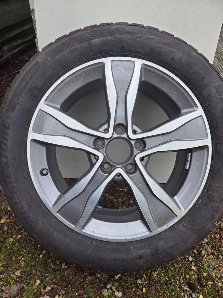 Mercedes velgen met zgan winterbanden ong 1000km ervaring ., Auto-onderdelen, Banden en Velgen, Ophalen, Winterbanden, Velg(en)