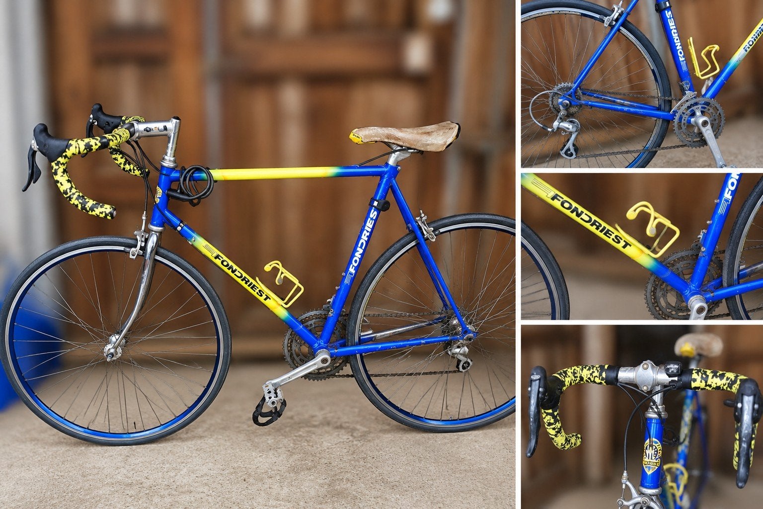 Fondriest Racefiets – Vintage wielrenfiets – Blauw/geel, Ophalen, Heren