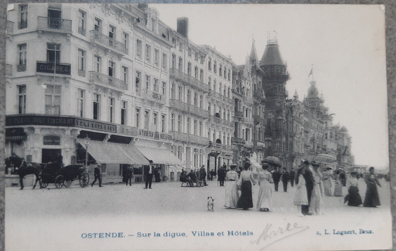 OSTENDE OOSTENDE la digue ZEEDIJK verst 1903 nr Meulebeke, Verzamelen, Ophalen of Verzenden