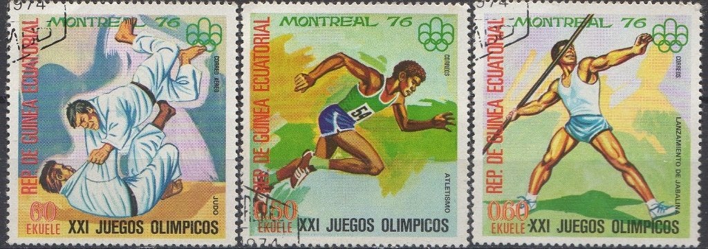 Equatoriaal Guinea - O.S. Montreal  - 1976, Timbres & Monnaies, Timbres | Afrique, Enlèvement ou Envoi, Non oblitéré