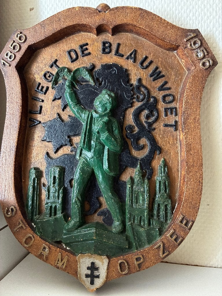 herdenkingsplaquette 100 jaar Blauwvoet 1856-1956, Enlèvement