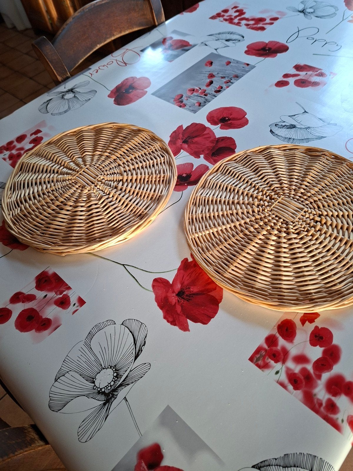 2 handgemaakte onderzetters van rotan. Gloednieuw., Ophalen of Verzenden