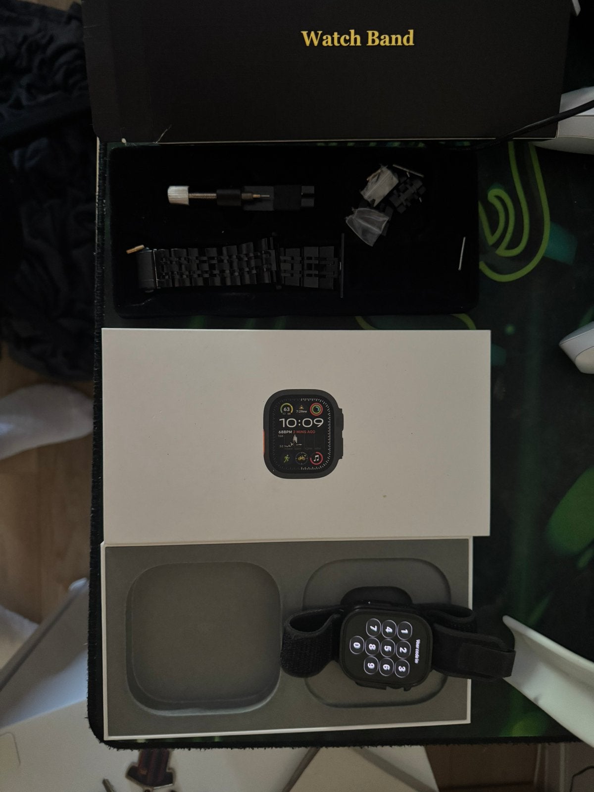 Apple ultra watch 2 49mm, Ophalen, Zwart, Zo goed als nieuw, Waterdicht