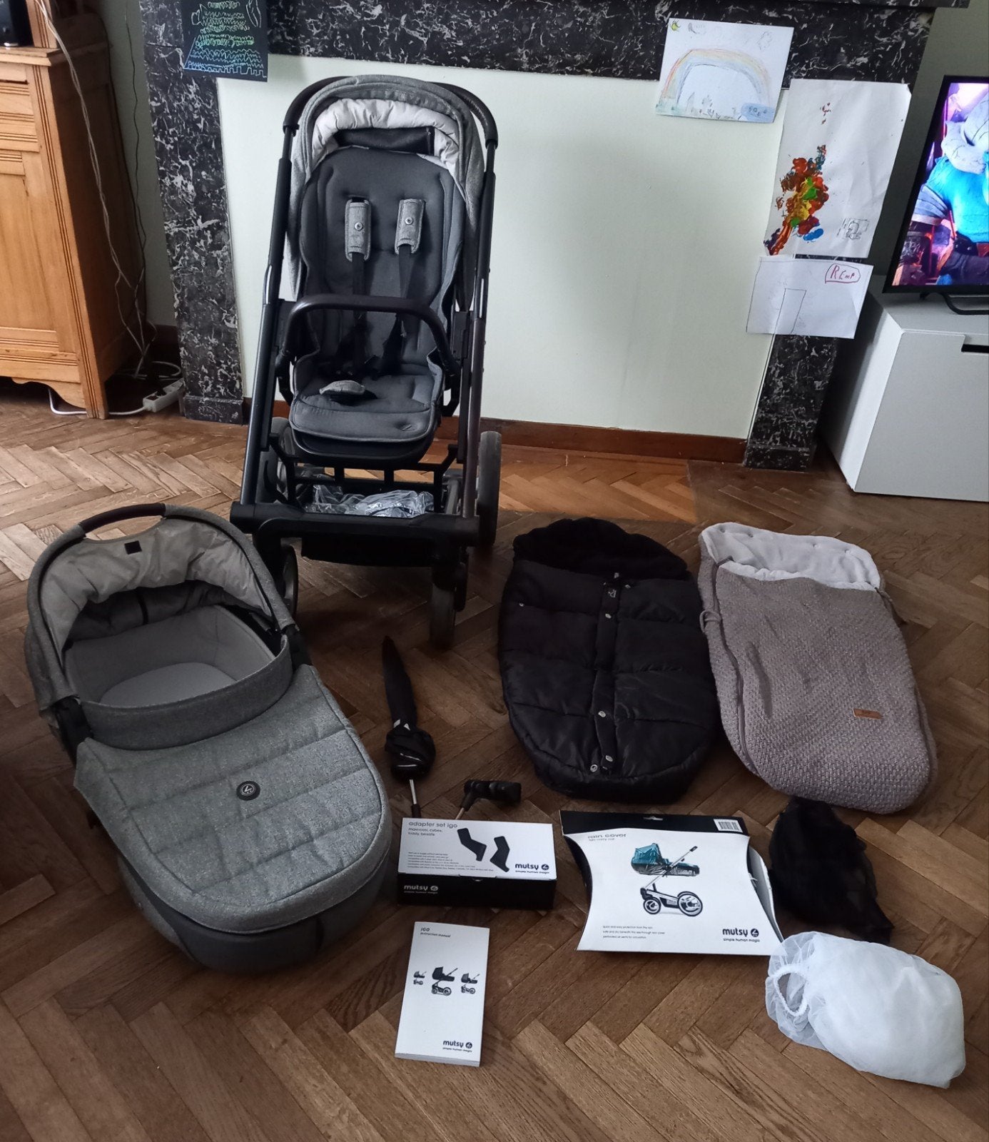 Mutsy IGO, Ophalen, Gebruikt, Verstelbare duwstang, Combiwagen