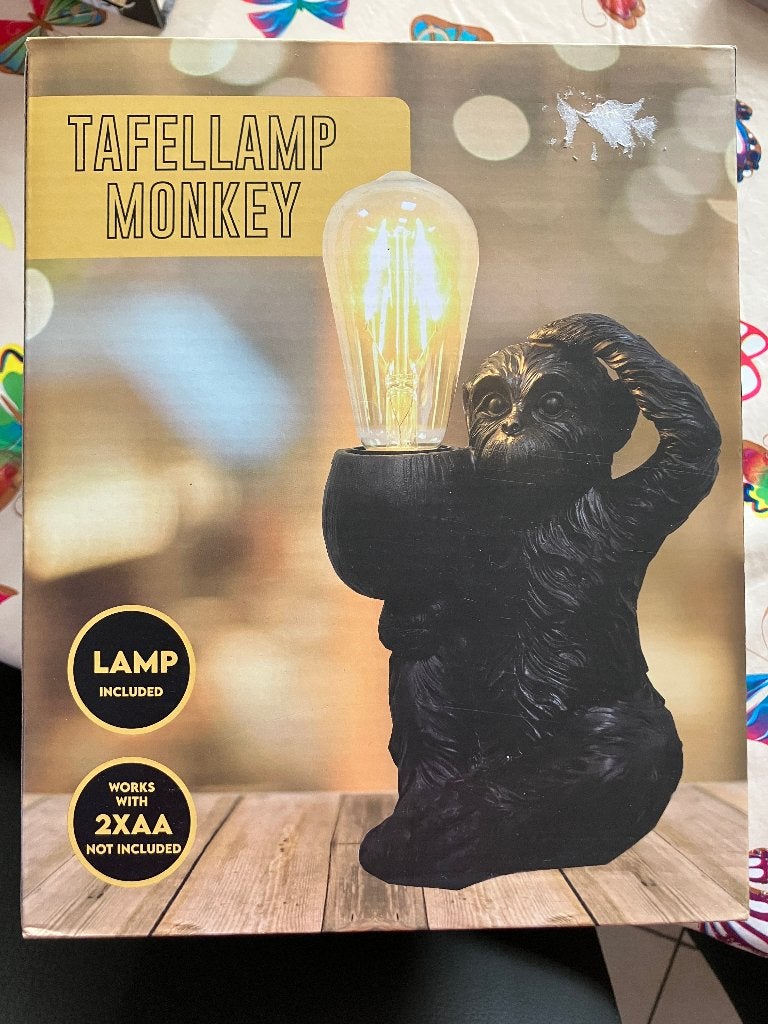Nieuwe tafellamp Aap, Huis en Inrichting, Ophalen of Verzenden, Nieuw
