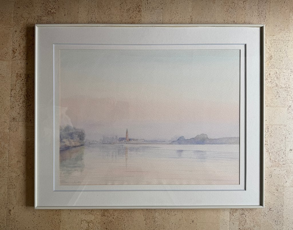 Aquarel Piet Van Aken, Antiek en Kunst, Kunst | Schilderijen | Klassiek, Ophalen, Maritiem / water, Overige stijlen, Overige ondergronden