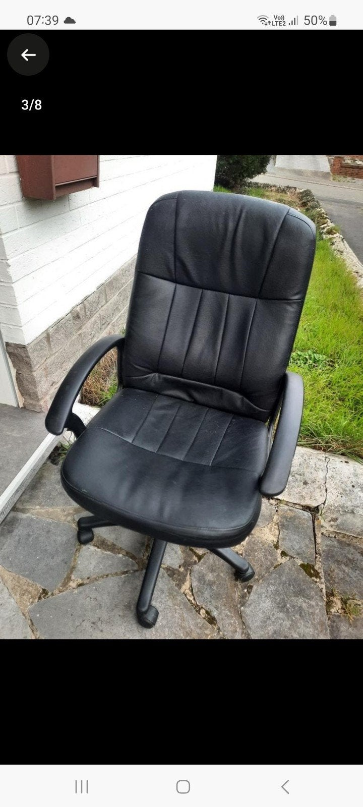 Chaise de bureau réglable avec accoudoirs super état, Enlèvement, Chaise de bureau