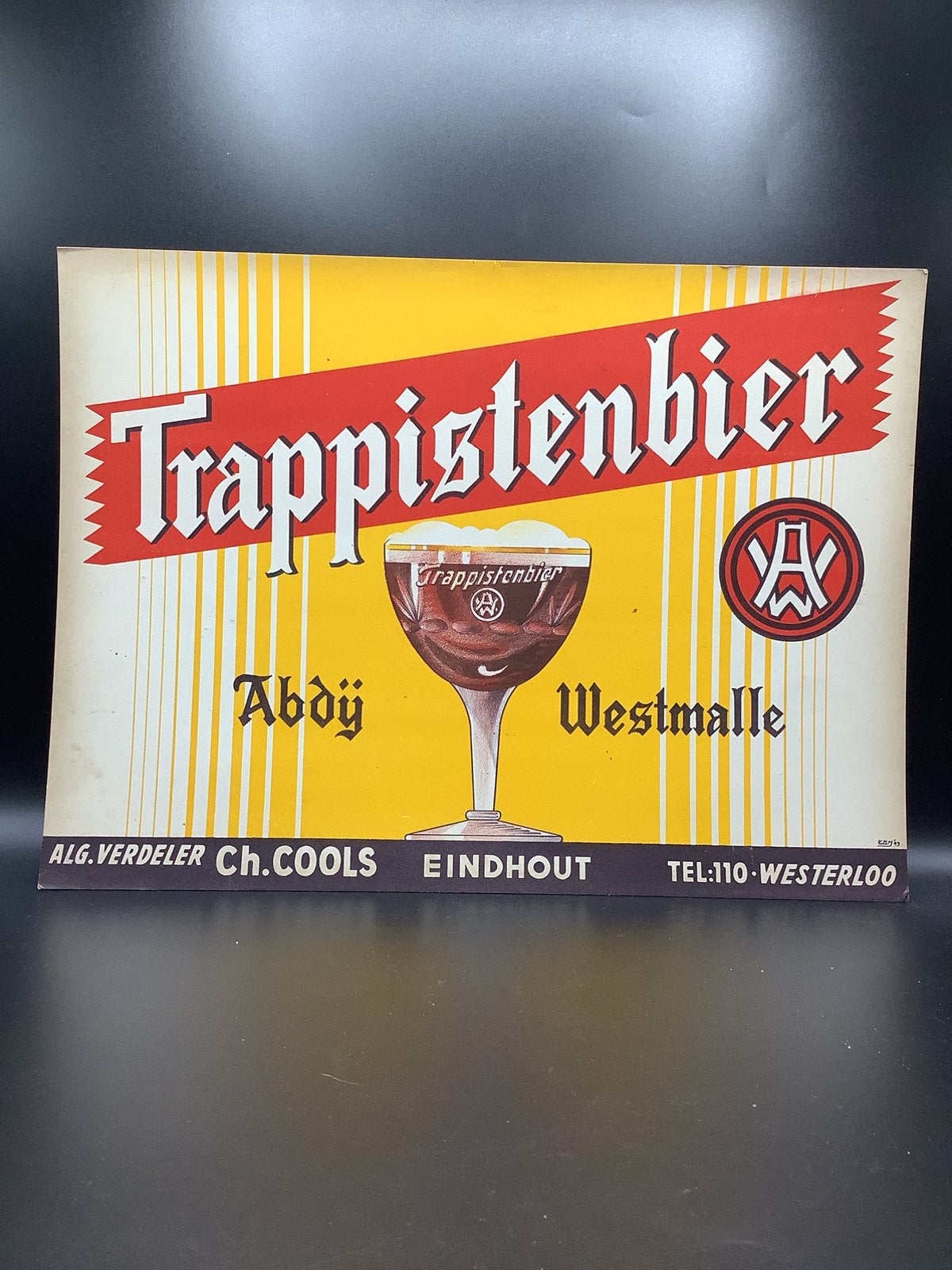 Oud Trappistenbier Westmalle bord, Verzamelen, Ophalen of Verzenden, Zo goed als nieuw