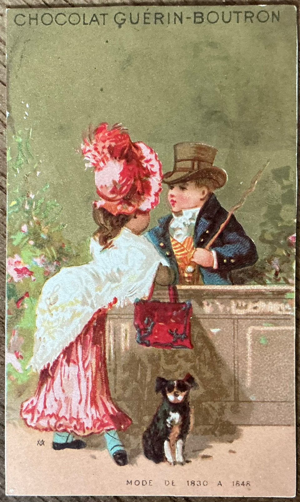 CHOCOLATS Guérin-Boutron/Paris/ancienne carte publicitaire, Enlèvement ou Envoi, Comme neuf, Autres types
