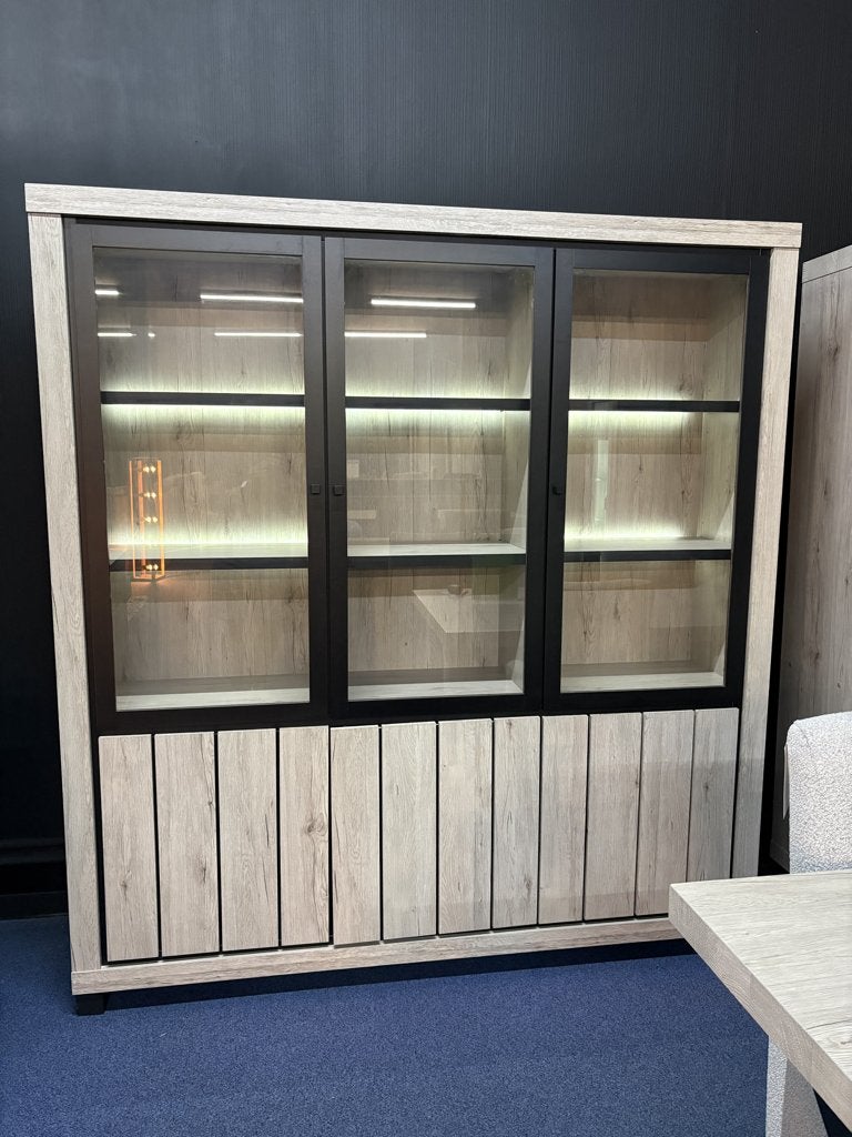 Vitrine NIEUW, Huis en Inrichting, Kasten | Vitrinekasten, Met deur(en), 200 cm of meer, 150 tot 200 cm, Nieuw