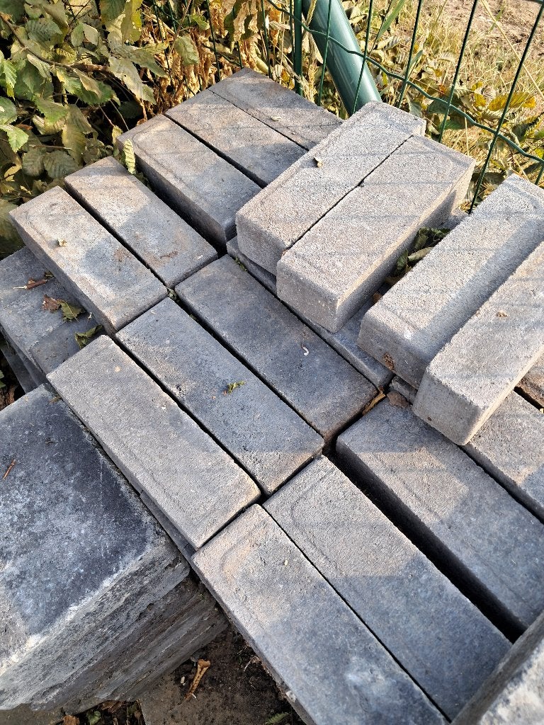 betonklinkers in Asse  5x20x6 cm - 10,6m2, Ophalen, Klinkers, Nieuw, 10 m² of meer