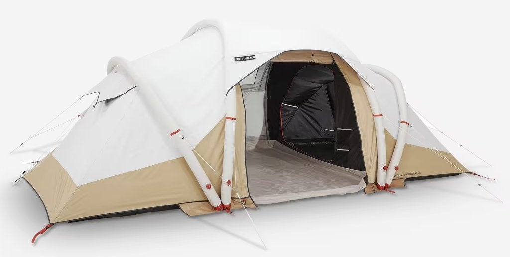 Quechua Airseconds 4.2 opblaasbare tent voor vier personen, Caravanes & Camping, Tentes, jusqu'à 4, Neuf, Enlèvement