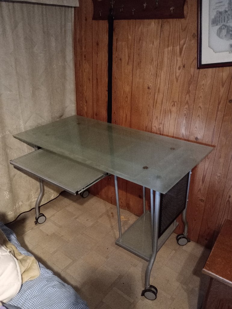 Glazen computertafel, Ophalen, Zo goed als nieuw