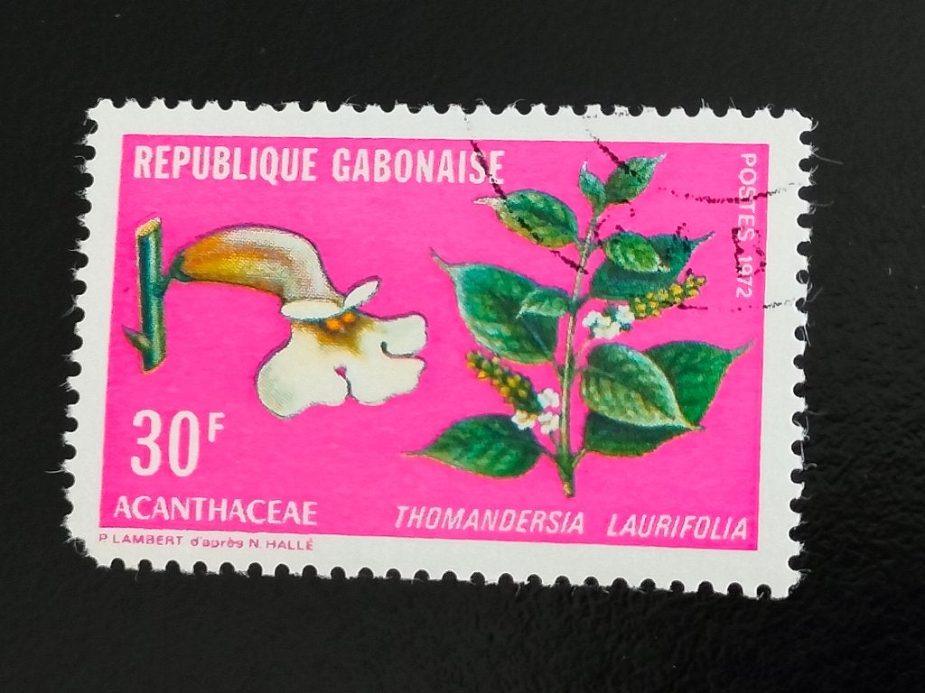 Gabon 1972 - bloemen, Verzenden, Overige landen, Gestempeld