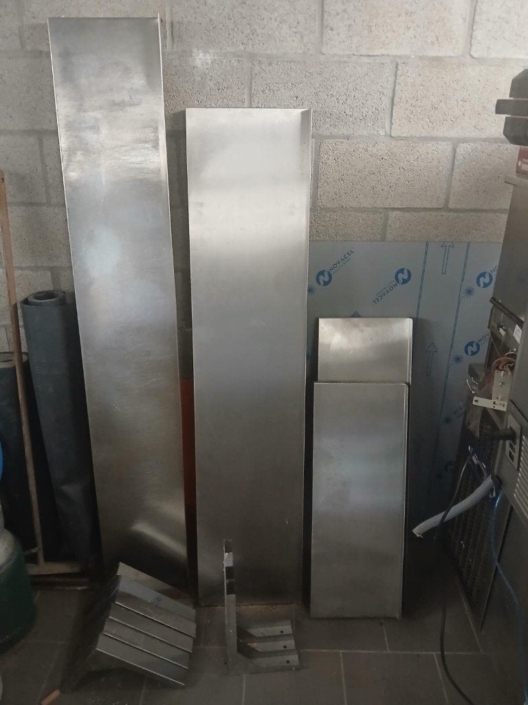 Lot 4 etageres inox, Enlèvement, Utilisé