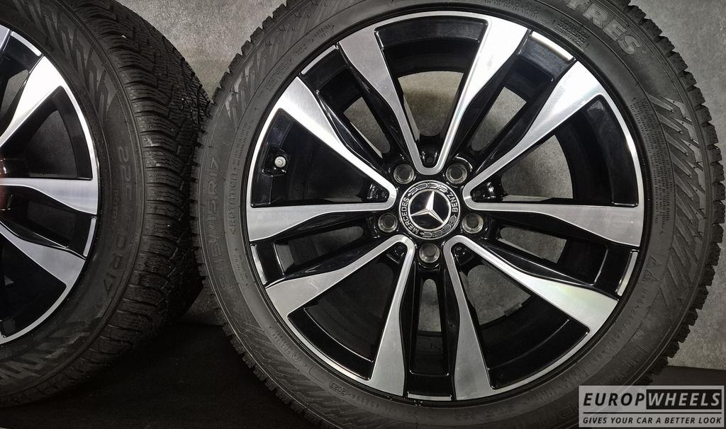 17 inch Mercedes C klasse W206 S206 Bicolor Zwart breedset, Auto-onderdelen, Banden en Velgen, Gebruikt, -, -, Banden en Velgen
