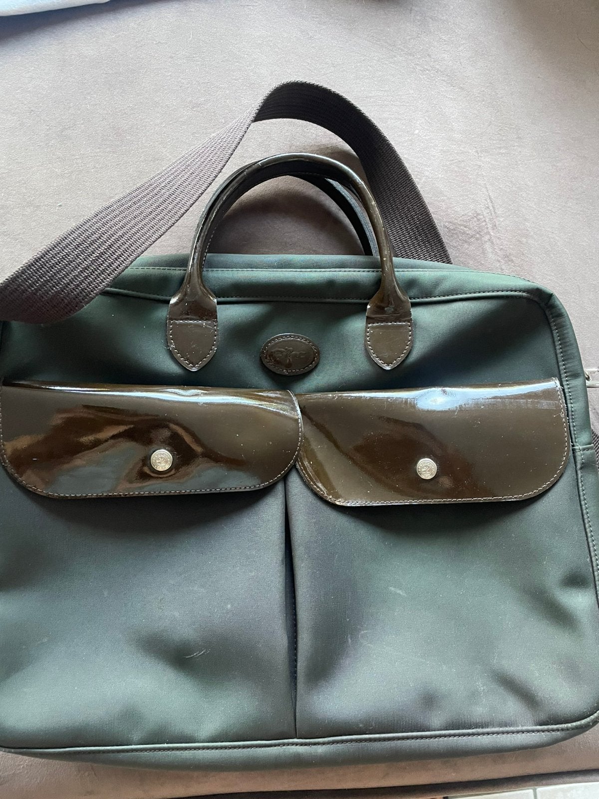labtop tas longchamp, Computers en Software, Laptoptassen, Ophalen of Verzenden, Zo goed als nieuw, Bruin