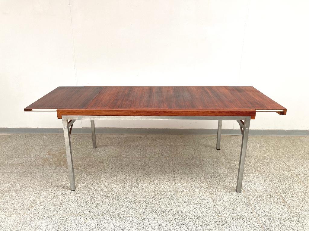 Vintage mid-century verlengbare eettafel 1960's, Métal, Vintage, Enlèvement, Utilisé