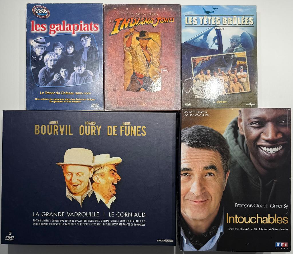 5 coffrets de 17 DVD et 1 Blue-Ray., Ophalen, Nieuw in verpakking, Boxset