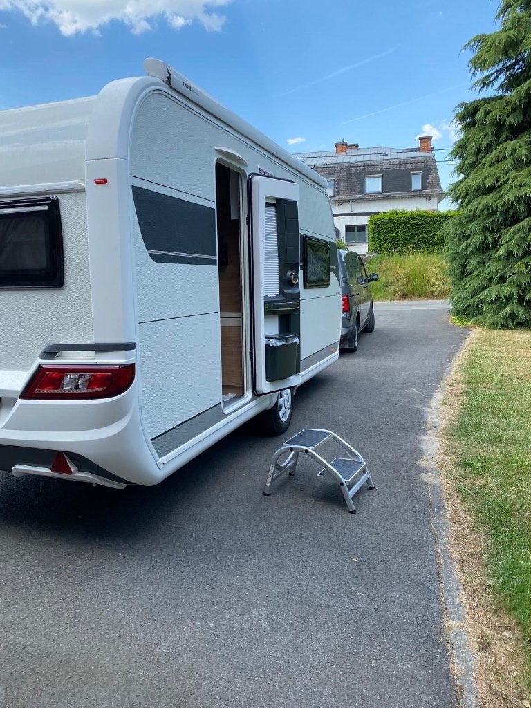 caravan, Caravans en Kamperen, Caravans, Particulier, tot en met 4, Hobby, Frans bed, Lengtebed, 6 tot 7 meter, Airco, Gascomfoor