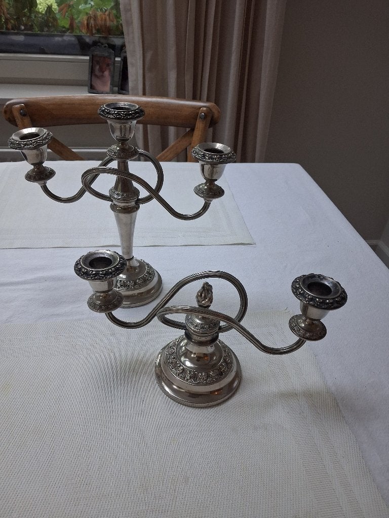 Zilveren kandelaars, Ophalen, Zilver