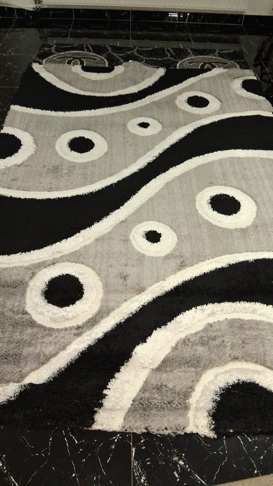 woonkamer tapijt, Maison & Meubles, Ameublement | Tapis & Moquettes, 200 cm ou plus, Noir, 200 cm ou plus, Comme neuf