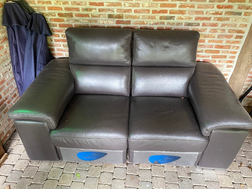 Zetel, Ophalen, Gebruikt, Tweepersoons, Leer