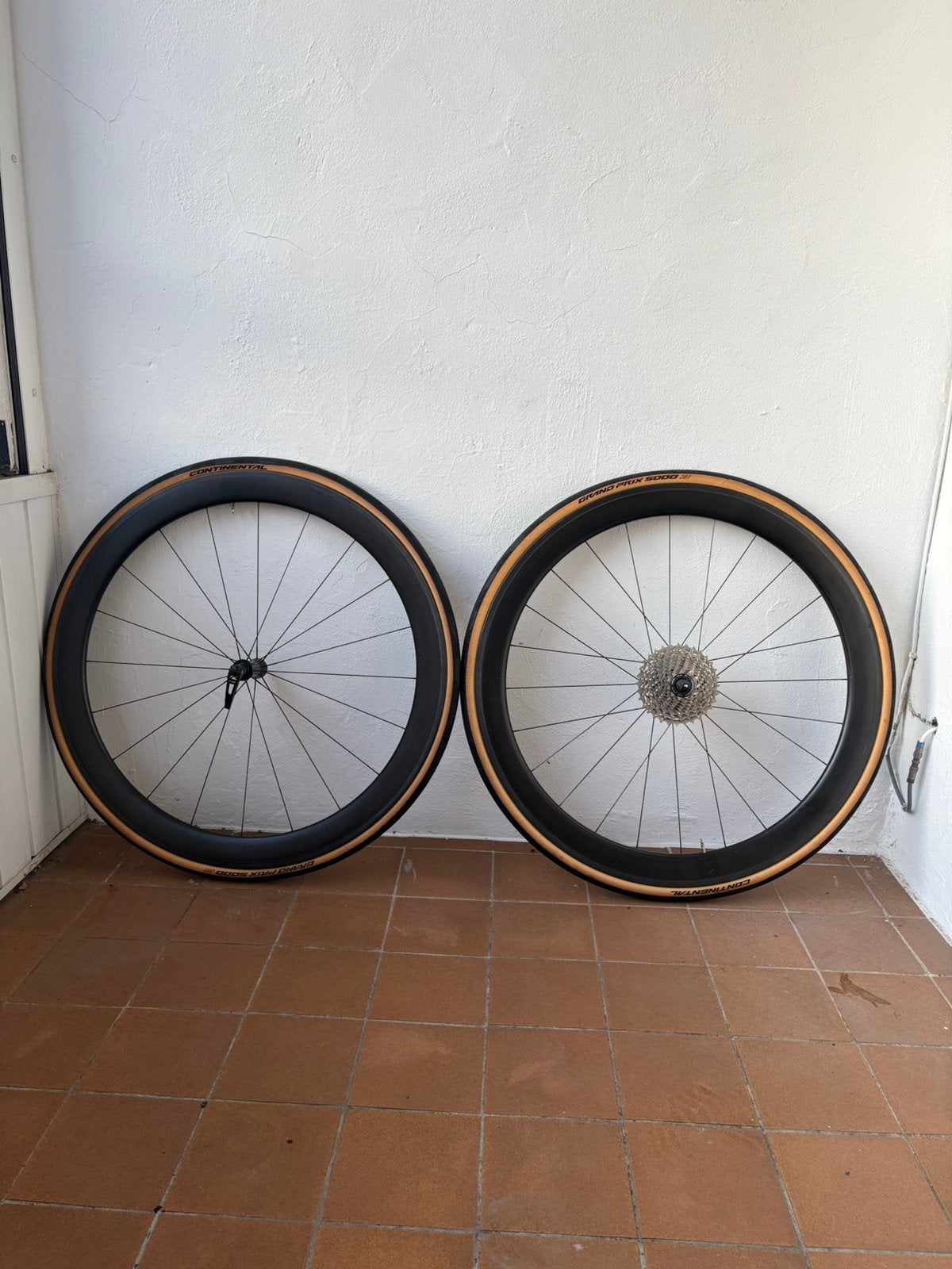 Carbon wielset velgrem met Ultegra 11sp cassette en banden, Fietsen en Brommers, Fietsonderdelen, Gebruikt, Racefiets, Carbon