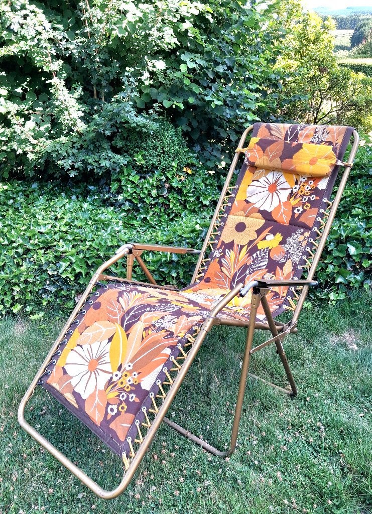 Lafuma strandstoel uit de jaren 70, Tuin en Terras, Ophalen, Gebruikt, Inklapbaar