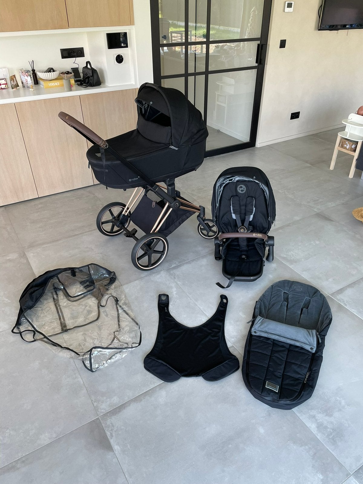 Cybex Priam 4 met reiswieg en toebehoren. Topstaat!!, Ophalen, Zo goed als nieuw