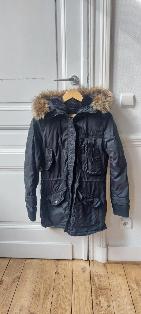 Parka chaude SCHOTT, Enlèvement ou Envoi, Comme neuf, Taille 38/40 (M), Noir