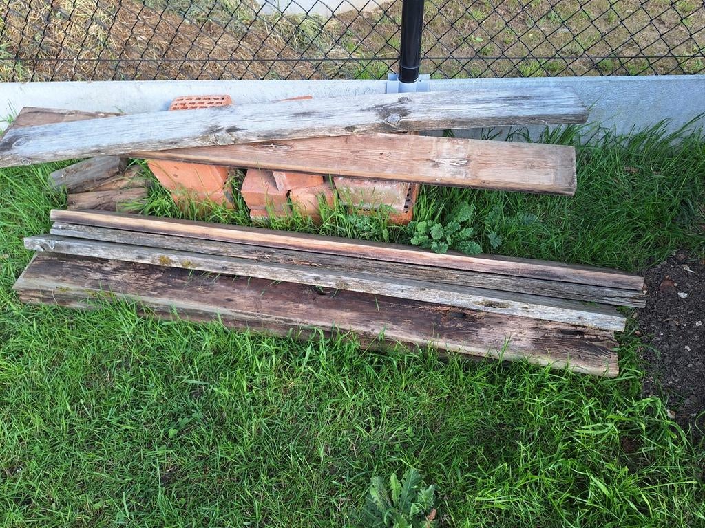 6 houten planken, Ophalen, Planken