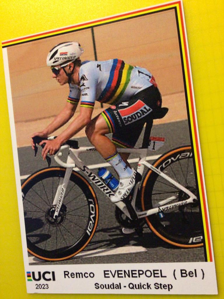 wielerkaart 2023 team soudal  remco evenepoel, Verzenden, Zo goed als nieuw