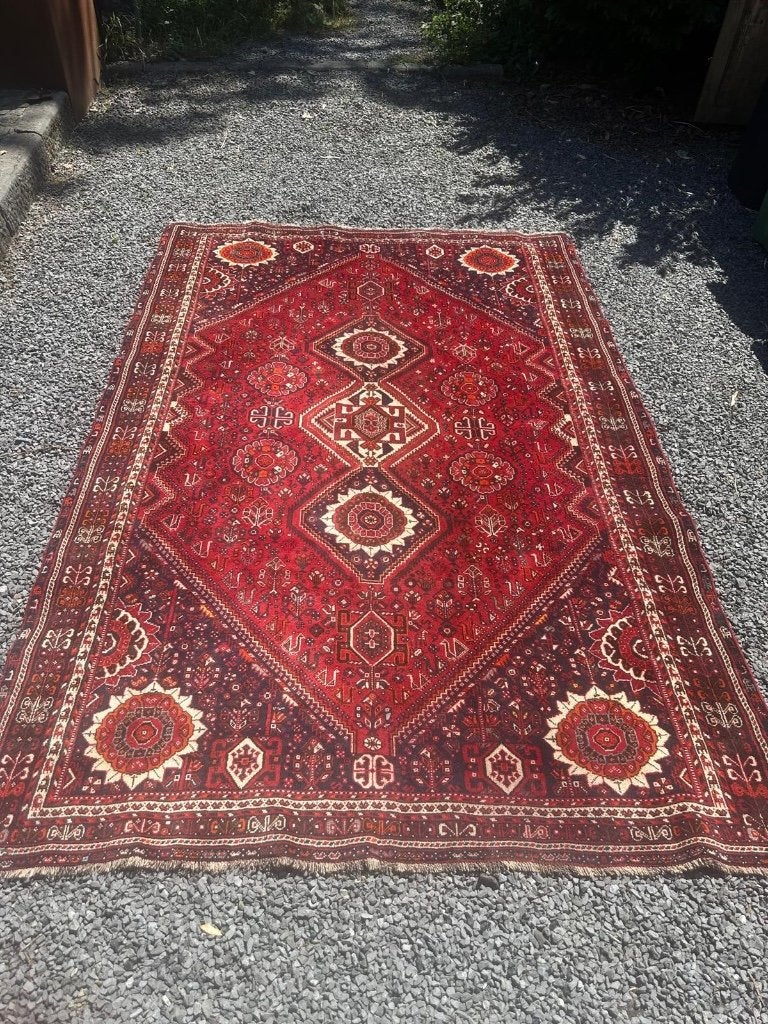 Authentique tapis persan Shiraz noué main 310  210 cm, Huis en Inrichting, Stoffering | Tapijten en Vloerkleden, Ophalen, 200 cm of meer