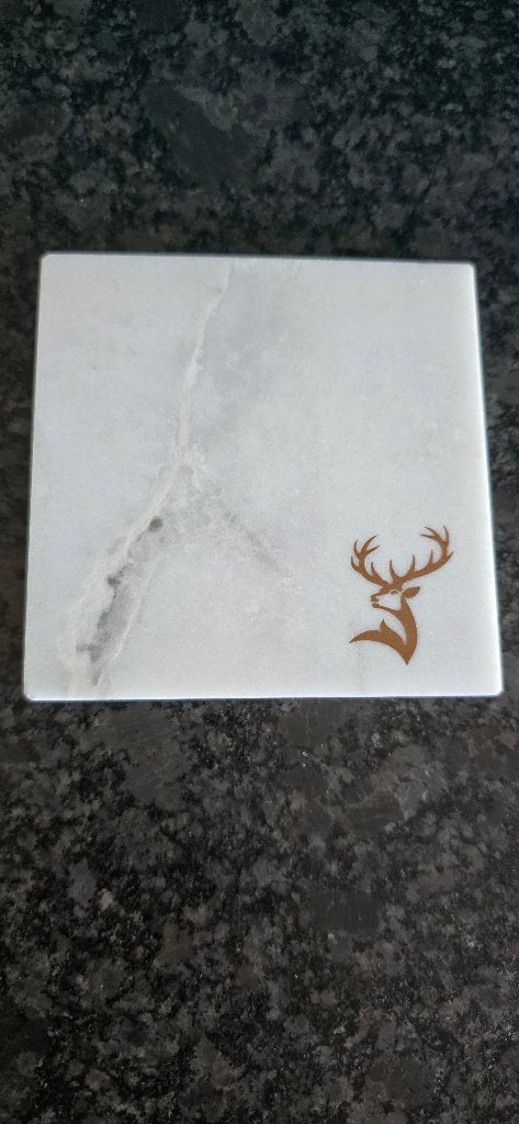 marmeren glas onderzetters Glenfiddich, Glasonderzetter, Nieuw, Ophalen of Verzenden, Natuurlijk materiaal
