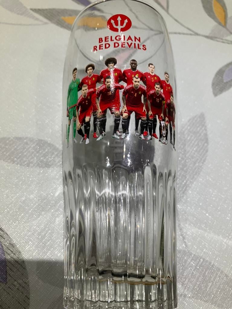 Verre diables rouges  équipe de football Jupiler 2016, Collections, Enlèvement ou Envoi, Comme neuf