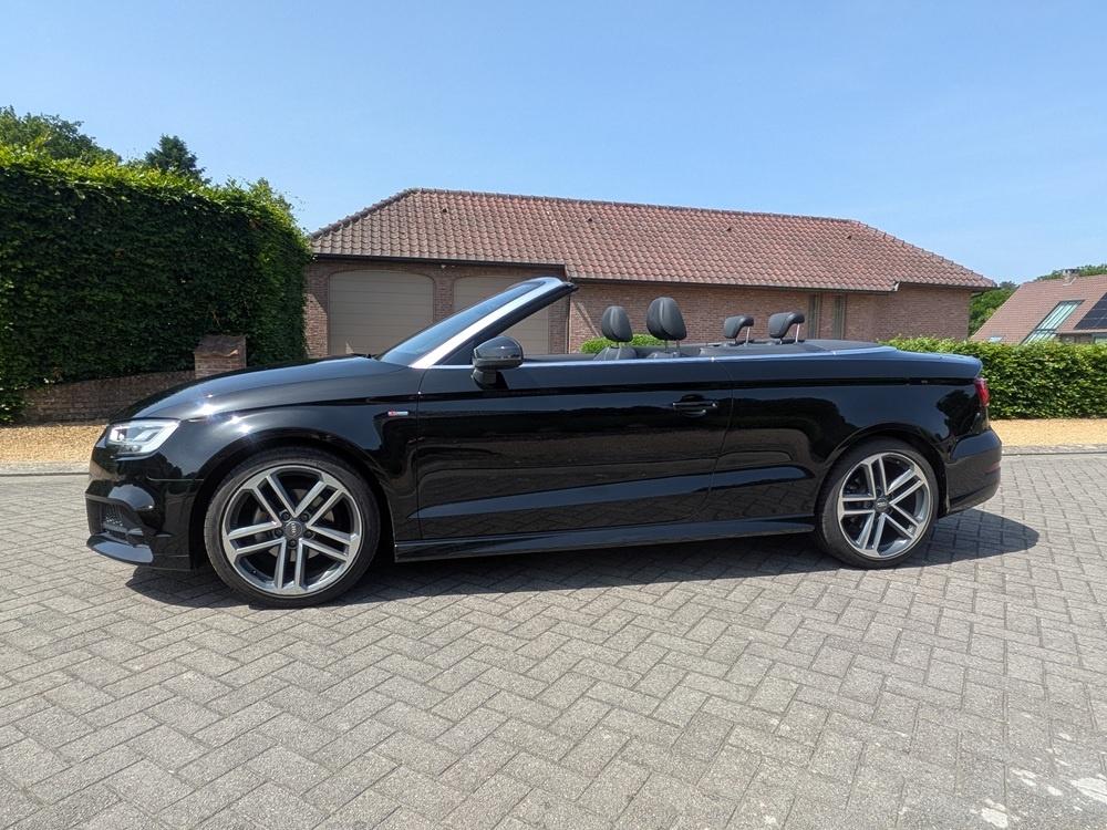 Audi A3 cabrio 1.4 TFSI Ultra S tronic, Auto's, Audi, 4 cilinders, Cabriolet, Zwart, Leder