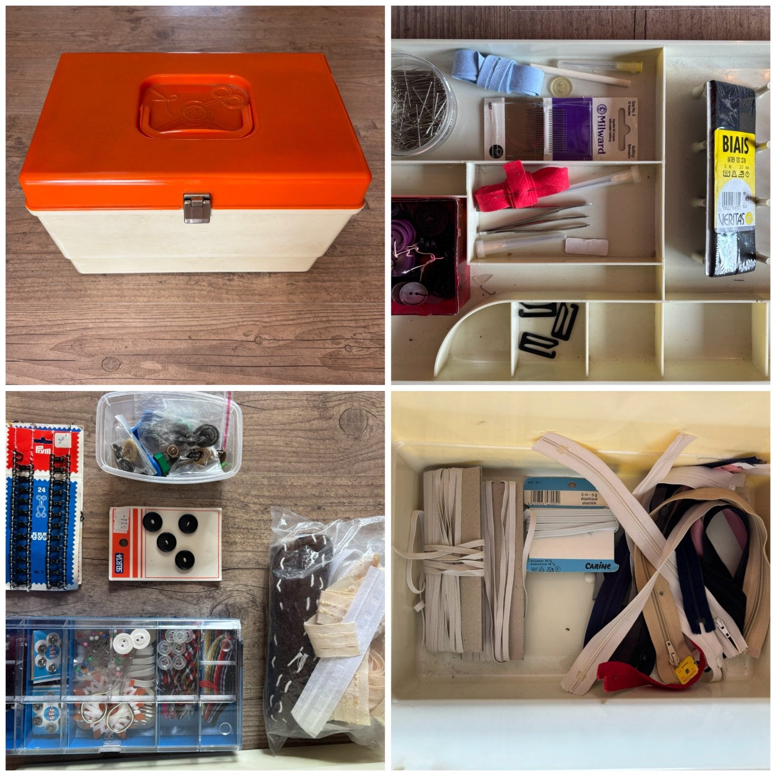 Naaikistje met handige benoodigheden, Ophalen, Gebruikt, Accessoires
