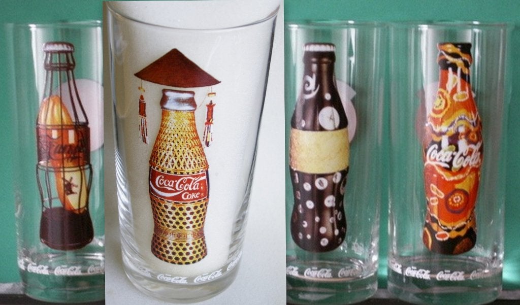 Complete set Coca Cola tentoonstelling glazen Coca-Cola, Ophalen of Verzenden, Nieuw