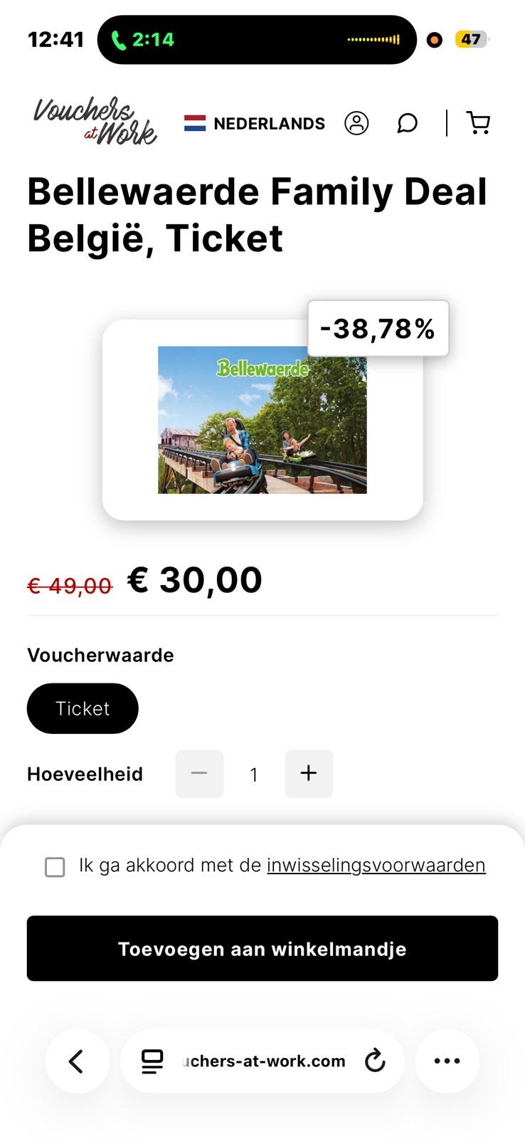 4 tickets Bellewaerde, Tickets & Billets, Réductions & Chèques cadeaux