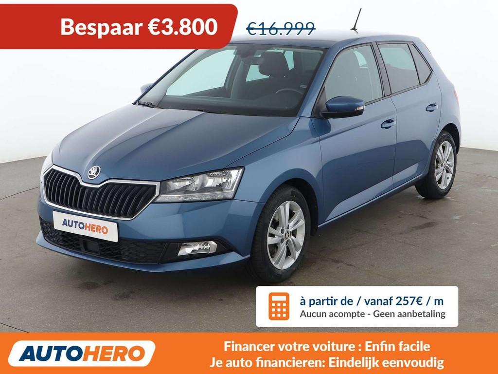 Skoda Fabia 1.0 TSI Ambition (bj 2021, automaat), Auto's, Gebruikt, 95 pk, Blauw, https://public.car-pass.be/vhr/9f1e5867-3519-4b5c-8e86-a089e7a52965