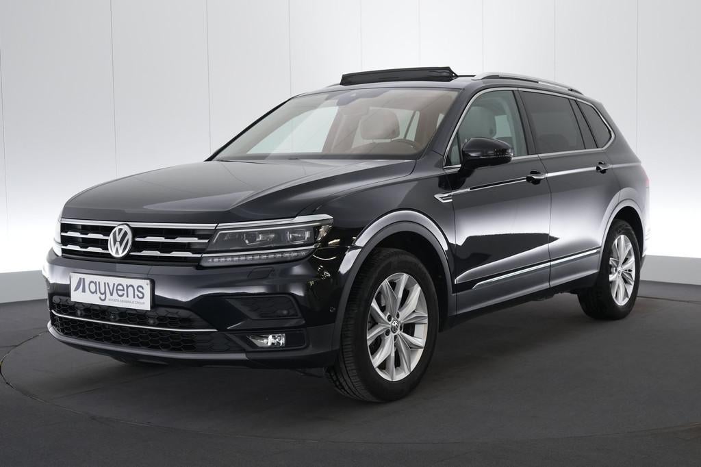 (2AJL464) VOLKSWAGEN TIGUAN ALLSPACE, Auto's, Zwart, Leder, Bedrijf, 5 zetels
