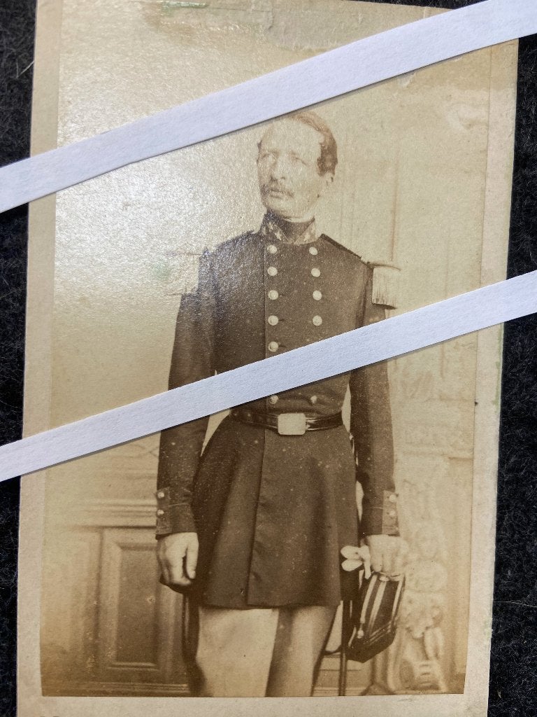ABL Photo originale captaine regiment de ligne Gand 1870, Collections, Envoi, Armée de terre, Photo ou Poster